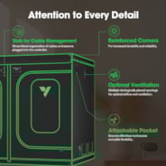 Smart Grow Tent Kit GIY-SGS-88 Pro 8x8, 16-Plant Complete System, with WiFi E42A Controller, 4x 450W VSFD4500 LED Grow Light, and 2x 8-inch AeroZesh T8 Ventilation Combo