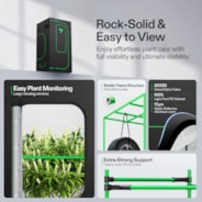 Smart Grow Tent Kit PRO 3x3 Indoor Grow System with 2-in-1 Tunable Spectrum LED Light, Smart GrowHub Automation, Efficient Ventilation & 360° Airflow, 2000D Mylar Tent 36"x36"x72"