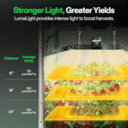 LumaLight LED Grow Light, Full Spectrum Plant Light, 200W Smart Dimmable & High PPFD for Indoor Plants Seedling Vegetables Bloom
