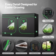 Grow Tent Pro 10x5 P105, High Reflective Mylar with 2000D Oxford Canvas & Heavy-Duty Metal Support 120"x60"x80"