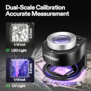 30X Rechargeable Loupe Magnifier with Optical Glass Lens and Lights