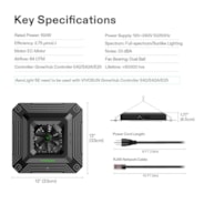 VIVOSUN AeroLight A150SE 150W LED Grow Light w/ Integrated Circulation Fan Must Be Used with GrowHub Controller E42/E42A/E25