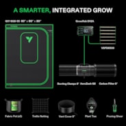 Smart Grow Tent Kit GIY-SGS-55FD 5x5, 6-Plant Complete System, with WiFi E42A Controller, 650W VSFD6500 LED Grow Light, and 8-inch AeroZesh G8 Ventilation Combo