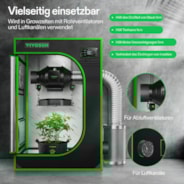 10 cm Growbox Luftkanalfilter- und Lüftungsabdeckung mit Gummizug und Befestigungsschnalle, 2 Stück