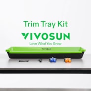 2-in-1 Trimming Tray 20" x 13", with 150 Micron Mesh Sifter, Bottom Harvest Bin, Brush and Magnifying Card, Green