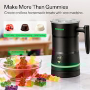 Gummy Maker Machine, Hands-Free Candy Maker, Oil Infused Edible Mixer with Dual Rotor, Food-Grade Stainless Steel Pot and Silicone Molds, for Gummies Bear, DIY Candies, Party Treats