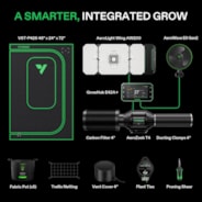 Smart Grow Tent Kit GIY-SGS-42 Pro 2x4, 2-Plant Complete System, with WiFi E42A+ Controller, 200W AeroLight Wing LED Grow Light, 4-inch AeroZesh T4 Ventilation Combo, and AeroWave E6 Gen2 Clip-on Fan