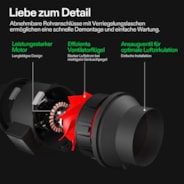Luftfilterset R8 8″, Rohrventilator R8 mit variablem Drehzahlregler, Thermometer, Kohlefilter und Kanalkombination