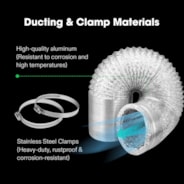 IPOWER GLDUCT12X25C Feet Insulated Flex Air Dryer Vent Hose - View #6