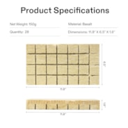 1.6" Rockwool  Grow Cubes, 1 sheet of 28 Plugs
