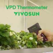 VPD Thermometer, Handheld Environmental Monitor, Precision Infrared Laser Thermometer Gun with Adjustable Emissivity, Leaf VPD and Temperature Monitoring for Plants, Grow Tents, HVAC