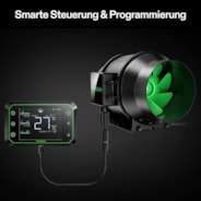 AeroZesh G6 Rohrventilator 15 cm mit E42A WLAN-Controller für Temperatur und Feuchtigkeit, PWM-gesteuerter EC-Ventilator für Growbox-Belüftung