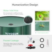 Collapsible Rain Barrel, 132 Gallon, Green