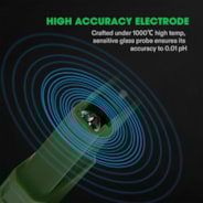 Digital pH Tester Pen, High Accuracy Water Quality Tester, Army Green