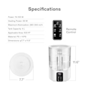 4L 2-in-1 Top Fill Cool & Warm Mist Air Humidifier