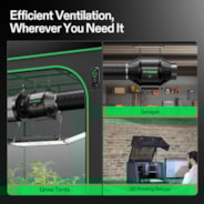 Smart Air Filtration Kit 4″, AeroZesh T4 Inline Fan with E12 Speed Controller, Carbon Filter & Ducting Combo