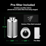 6-Inch Air Carbon Filter for Odor Control