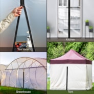 Self-Adhesive Heavy Duty Zipper for Debris Barriers Zipper Door, Greenhouse, Indoor Outdoor Tent, 3In. x 7Ft.