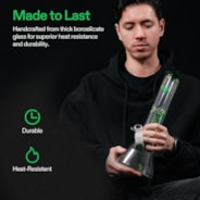Classic Beaker Bong – Sleek Glass Water Pipe with Dual Filtration & Ice Catcher