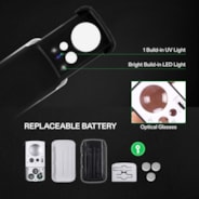 Jewelry Loupe Magnifier 30X 60X 90X LED Lighted Eye Loupe