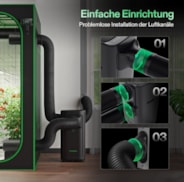 AeroLush C08 Intelligentes Klimagerät, 4-in-1-Funktion, mit Temperatur- und Feuchtigkeitssensor, entwickelt für wachsende Umgebungen