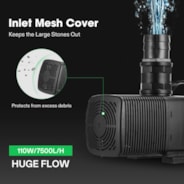 1982 GPH Submersible Water Pump 110W Ultra Quiet Pump