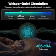 AeroWave D4, 4” Grow Tent Clip Fan with Detachable Hook, Black