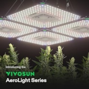 AeroLight A100 Tunable Spectrum LED Grow Light 100W, with Integrated Circulation Fan & GrowHub E42A, Compatible with APP, 2 x 2 Ft. Coverage