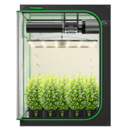 Smart Grow Tent Kit 5x5 Complete Indoor Grow System with Smart Controller, Full-Spectrum LED Grow Light & Ventilation Automation System, 1680D Mylar Tent 60"x60"x80"