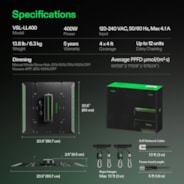 LumaLight LED Grow Light, Full Spectrum Plant Light, 400W Smart Dimmable & High PPFD for Indoor Plants Seedling Vegetables Bloom