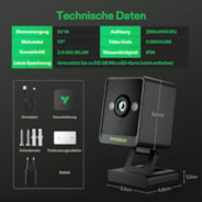 GrowCam C4, 2K-QHD-WLAN-Smart-Kamera für Growzelte & VGrow Smart Grow Box, mit Zeitraffer, Nachtsicht und App-Steuerung