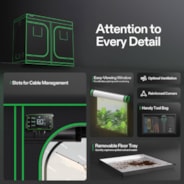 Grow Tent 4x8 S848, 8-16 Plants Use, 600D Light-proof Oxford, 48″ x 96″ x 80″, For Indoor Plants Growing