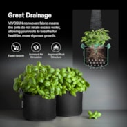 EarlyGrow 5-Pack 20 Litres (5 US Gallon) Fabric Plant Grow Bags Heavy Duty Breathable Nonwoven