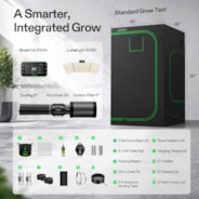 Smart Grow Tent Kit 4x4, Complete Indoor Grow System with Smart Controller, Full-Spectrum LED Grow Light, Ventilation System & 1680D Mylar Tent, 48"x48"x80"
