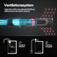 15 cm Aktivkohlefilter zur Geruchskontrolle, Schwarz