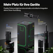 Growbox S346 100 x 100 x 180 cm Indoor Grow Tent 1680D Oxford-Gewebe Hochreflektierendes Mylar und stabile Metallstangen