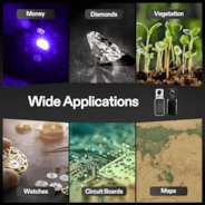 Jewelry Loupe Magnifier 30X 60X 90X LED Lighted Eye Loupe