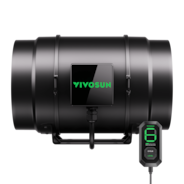 AeroZesh G8 Inline Fan 8″ with E12 Speed Controller, PWM-Controlled EC Fan for Grow Tent Ventilation