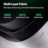 Grow Tent 4x4 S448, High Reflective Mylar with 1680D Oxford Canvas & Heavy-Duty Metal Support 48"x48"x80"