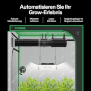 Smartes Abluftset 20 cm, AeroZesh G8 Rohrventilator mit E12-Geschwindigkeitsregler, Kohlefilter & Rohrkombination