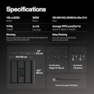 LumaLight 320W LED Grow Light, Full Spectrum Indoor Plant Light with Deep Canopy Penetration, 3x3ft Coverage, GrowHub Compatible