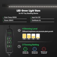 6-Pack Seed Starter Trays, 240-Cell Seed Starter Kit with 2 Set of LED Lights