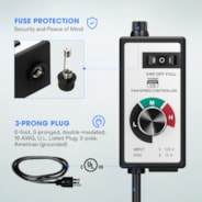 GrowHub Variable Vent Fan Speed Adjuster Inline Duct Fan Speed Controller