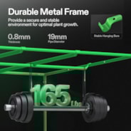 Grow Tent 5x10 S105, 12-20 Plants Use, 600D Light-proof Oxford, 60″ x 120″ x 80″, For Indoor Plants Growing