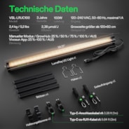 LumaRay Under Canopy Lights, Vollspektrum, dimmbare LED-Zusatzbeleuchtung für Growzelte & Gewächshäuser, SGS-kompatibel
