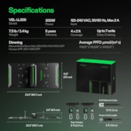 LumaLight LED Grow Light, Full Spectrum Plant Light, 200W Smart Dimmable & High PPFD for Indoor Plants Seedling Vegetables Bloom