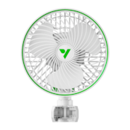 AeroWave E6 Clip-on Fan, EC Motor, Auto Oscillation Fan, Air Circulator For Grow Tent, White