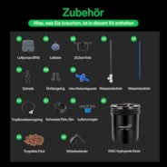 18,9L DWC Hydroponik-System Set (4 Eimer, Schwarz)