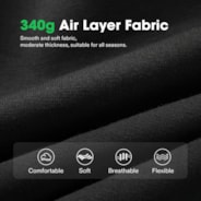 Vivosun Hoodie XL, Pocket Design, 340g Air Layer Fabric, Black