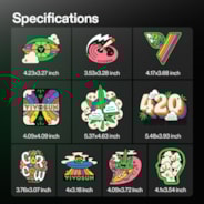 Brand Stickers Featuring Unique Designs, 10 pcs